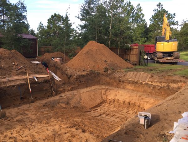 Pool Site Excavation in South Zanesville